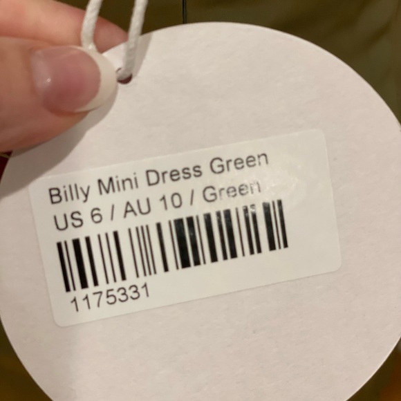 NWT Princess Polly Green Billy Mini Dress Lace Up Strapless Satin Silk 2 6 - Picture 9 of 10